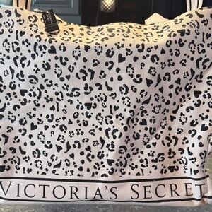 Victoria's Secret Black and White Animal Print Tote